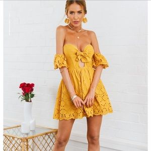 Hello Molly Never Empty Dress - Mustard (NWOT)
